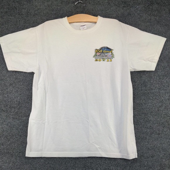 Anvil Men's 42nd Tire Kingdom Gatornationals White Large 2011 Double Sided - Picture 2 of 16